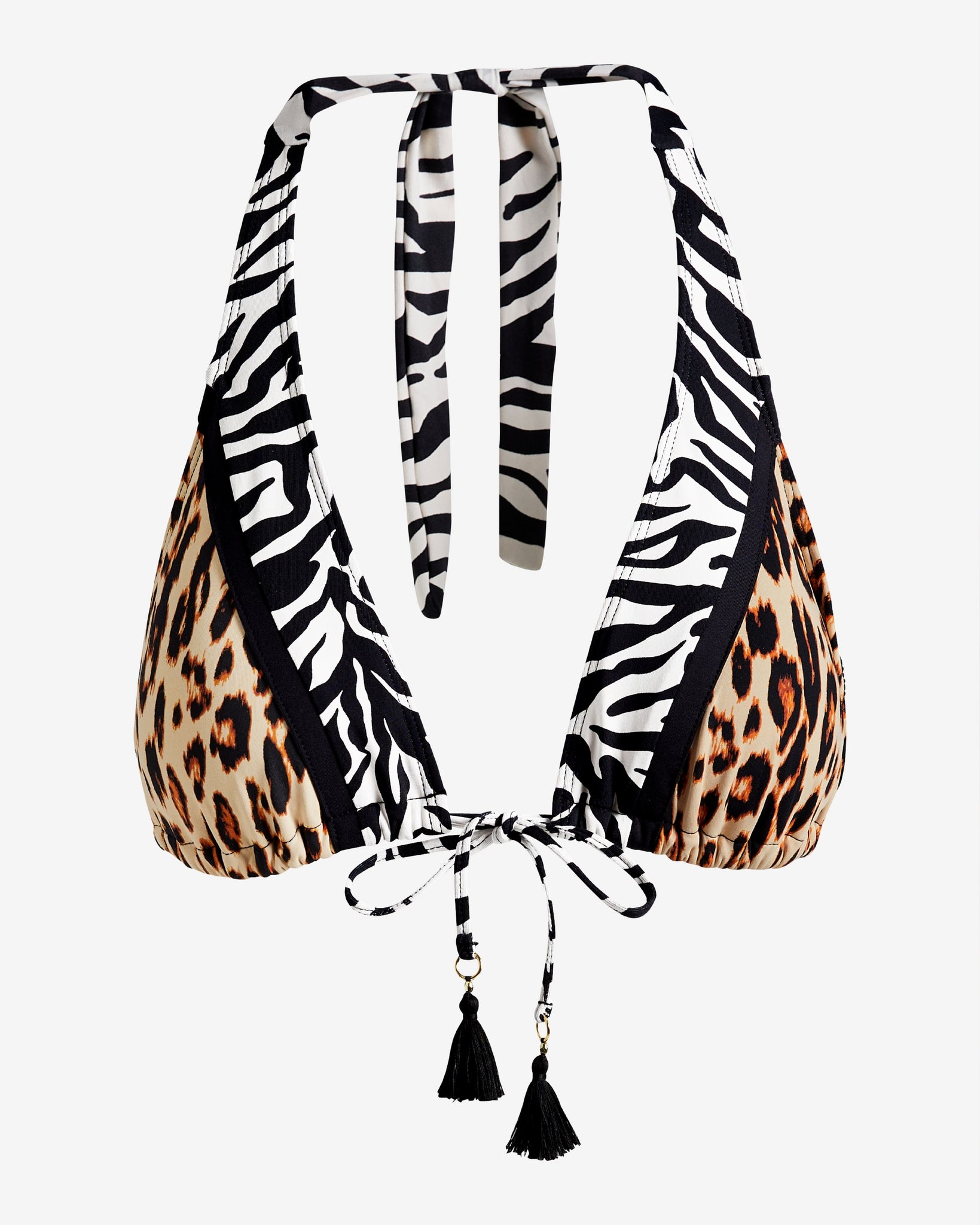 Bleu Rod Beattie Mixed Animal Triangle Bikini Top Multi - Image 2